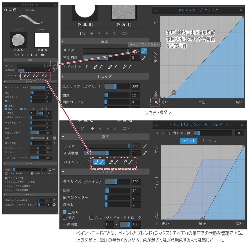 筆圧設定